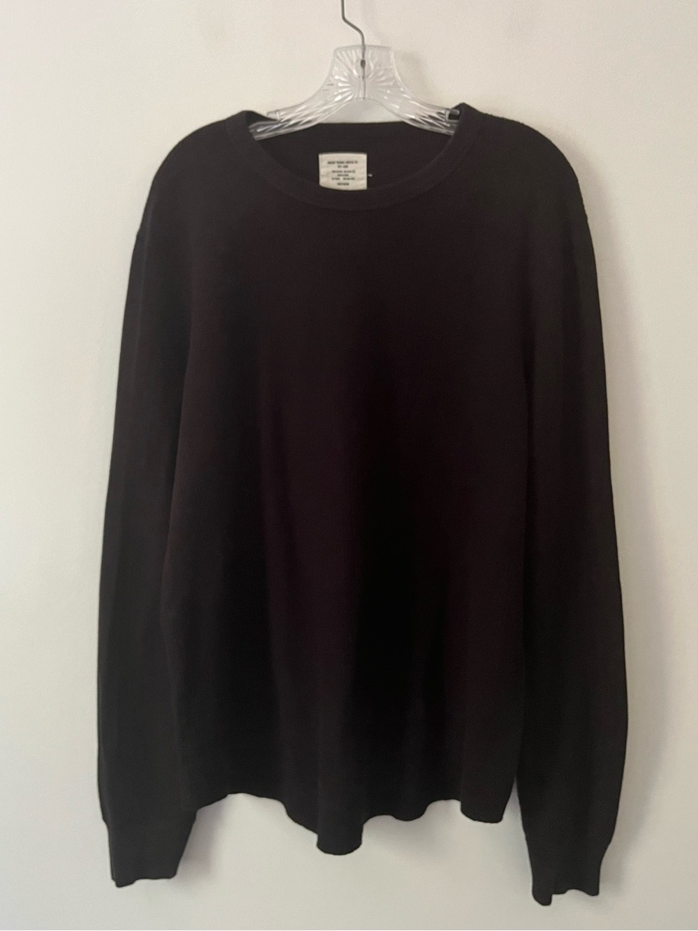 Buck Mason Vintage Thermal Surplus Tee Long Sleeve Black Large